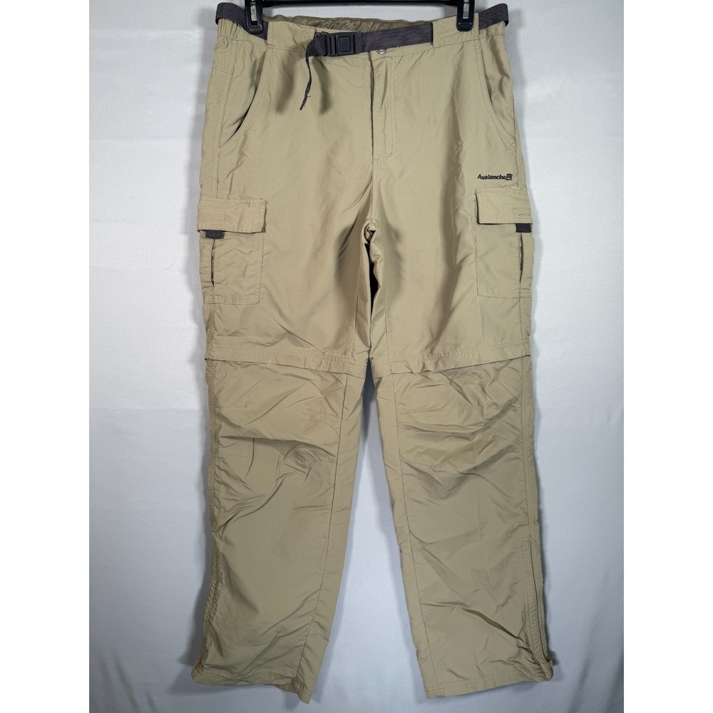 Avalanche Men's Convertible Insect Resistant Hiking Pants 34x31"‎ Belted Cargo
